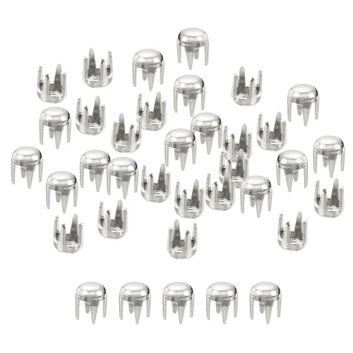 Borchie cupola tonde argento - borchie,