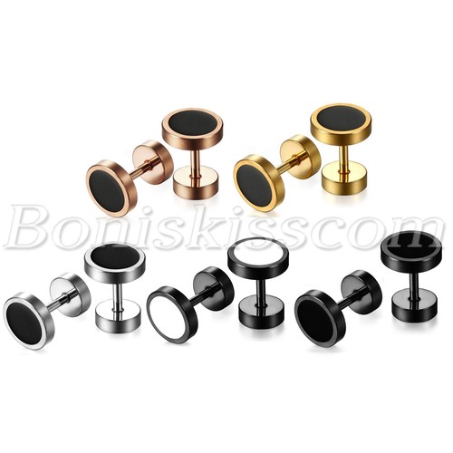 2pz orecchini 8mm - 8mm, uomo