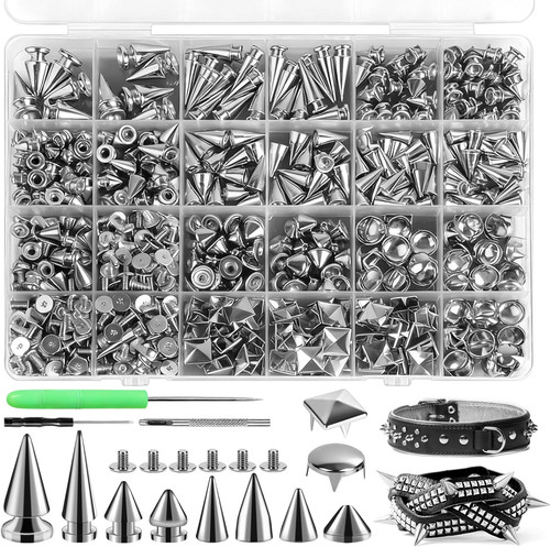 600 set punk spikes borchie - e,