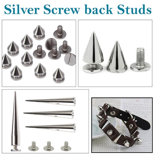 Borchie vite argento rivetti - borchie,