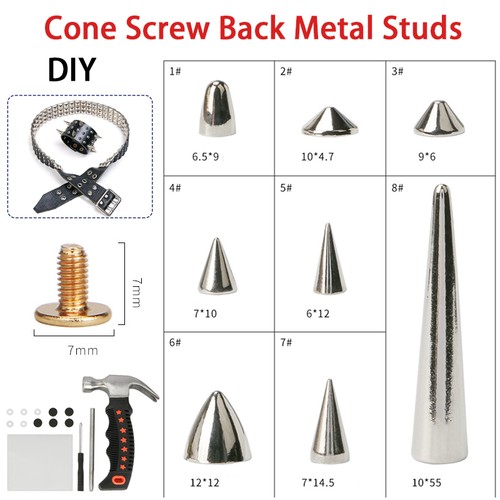 Borchie metallo cono - in,