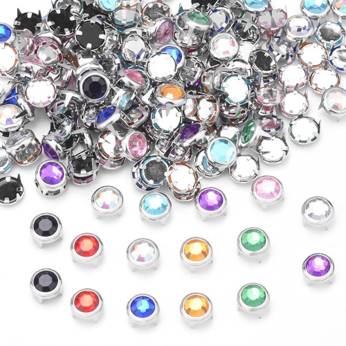 200pz borchie strass - borchie, 6mm